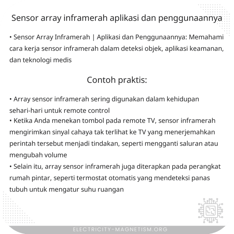 Sensor Array Inframerah | Aplikasi dan Penggunaannya