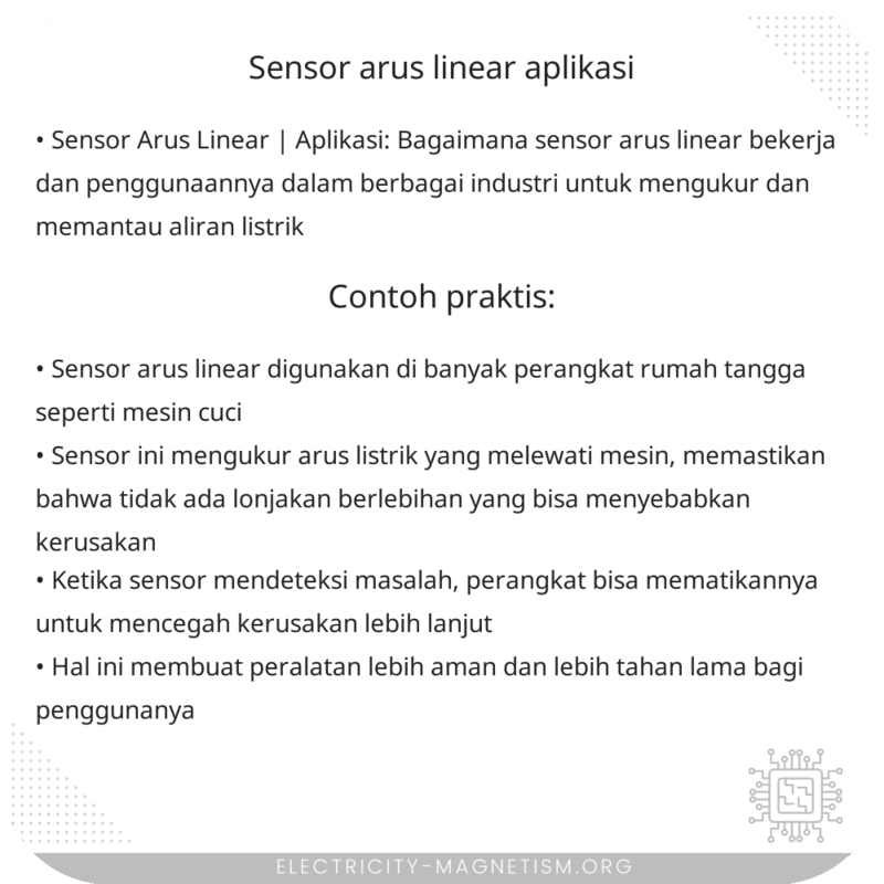 Sensor Arus Linear | Aplikasi