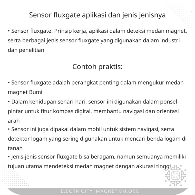 Sensor Fluxgate | Aplikasi dan Jenis-jenisnya