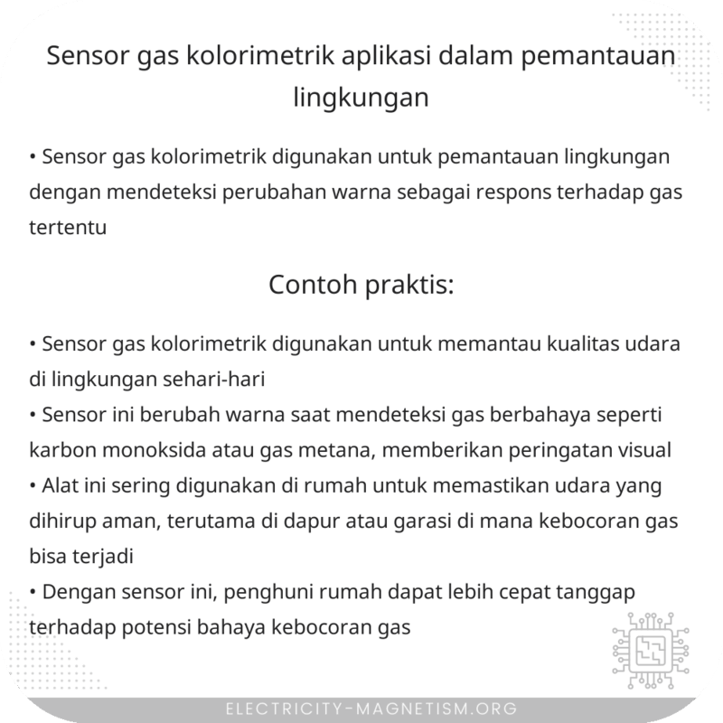 Sensor Gas Kolorimetrik | Aplikasi dalam Pemantauan Lingkungan