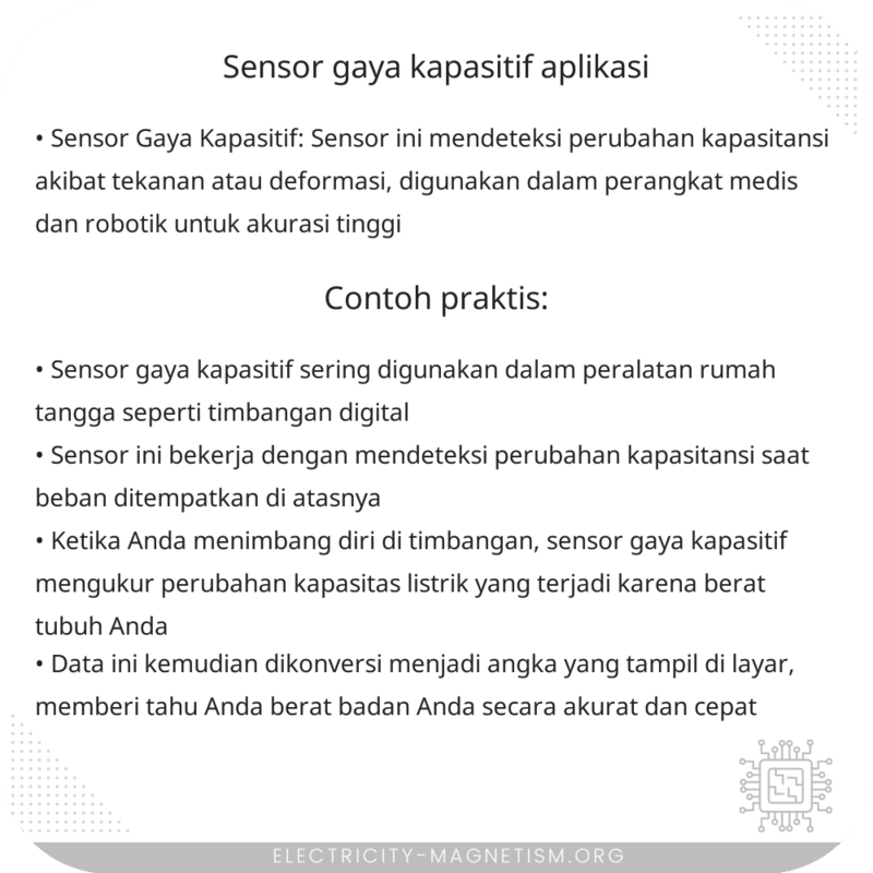 Sensor Gaya Kapasitif | Aplikasi
