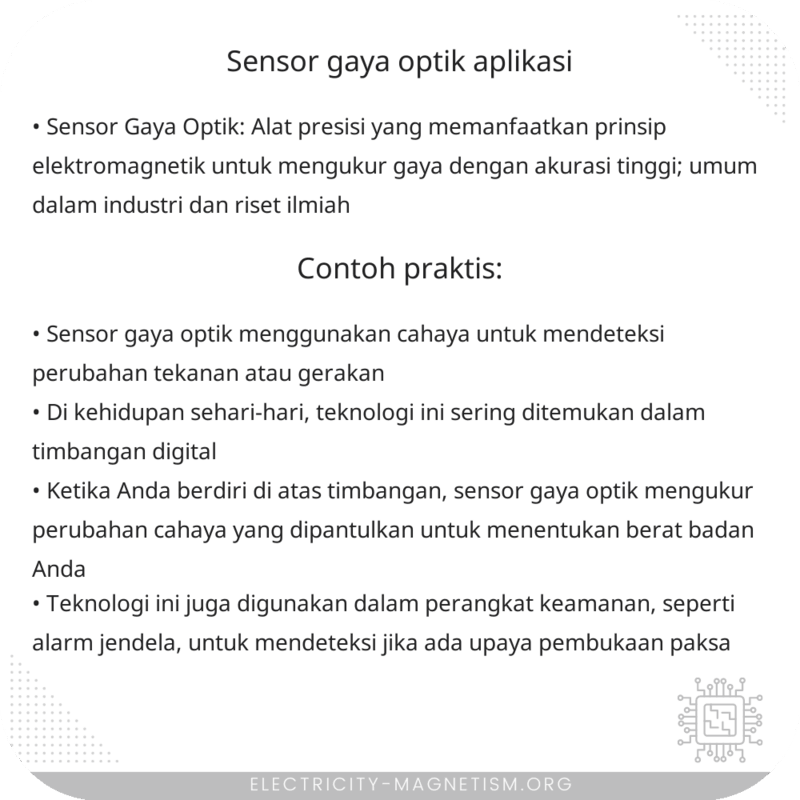 Sensor Gaya Optik | Aplikasi