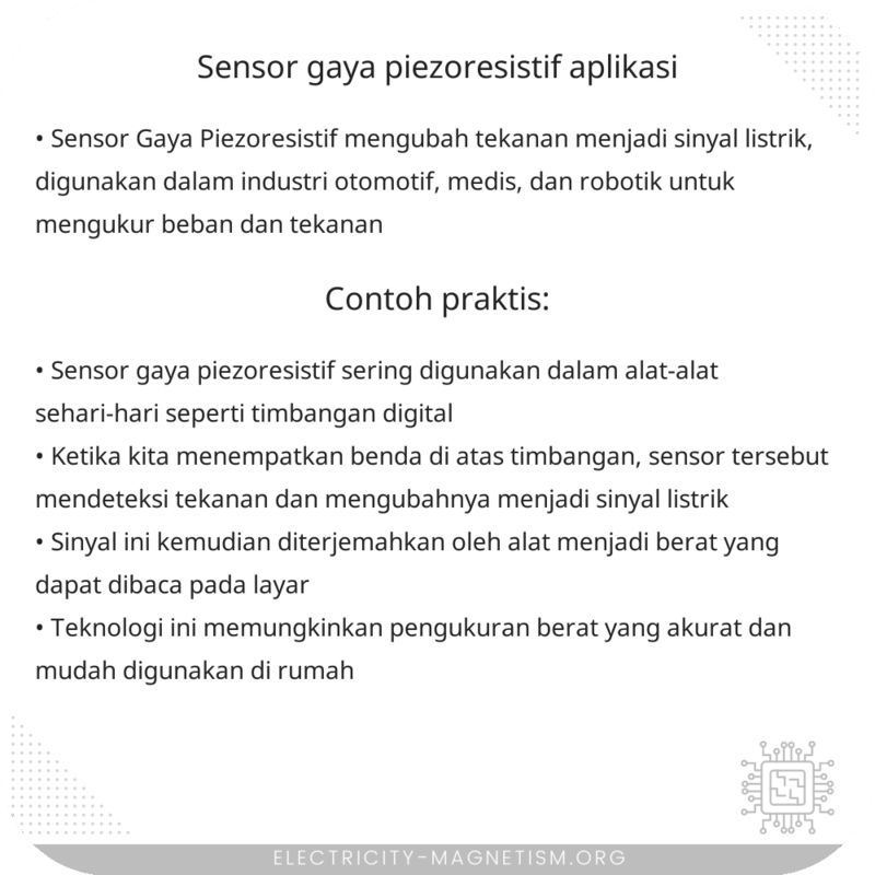 Sensor Gaya Piezoresistif | Aplikasi
