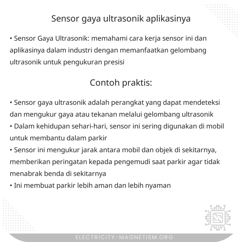 Sensor Gaya Ultrasonik | Aplikasinya