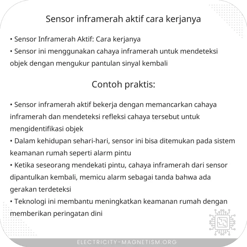Sensor Inframerah Aktif | Cara Kerjanya