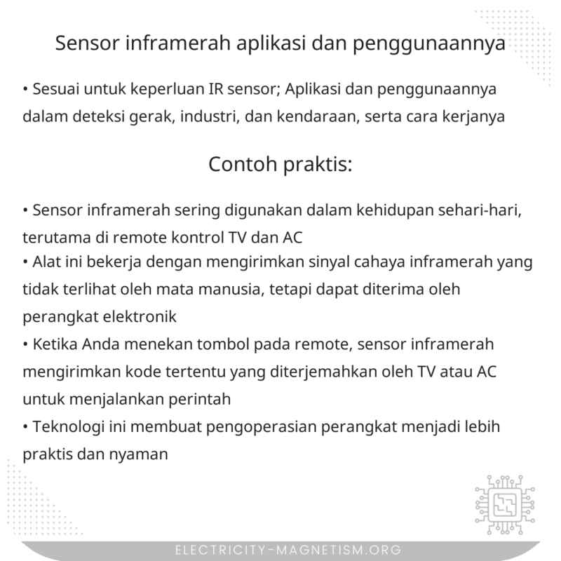 Sensor Inframerah | Aplikasi dan Penggunaannya