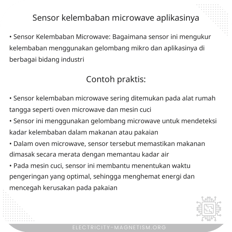 Sensor Kelembaban Microwave | Aplikasinya