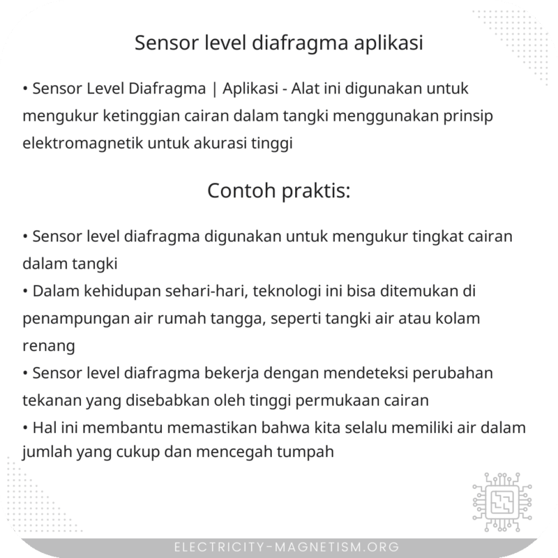 Sensor Level Diafragma | Aplikasi
