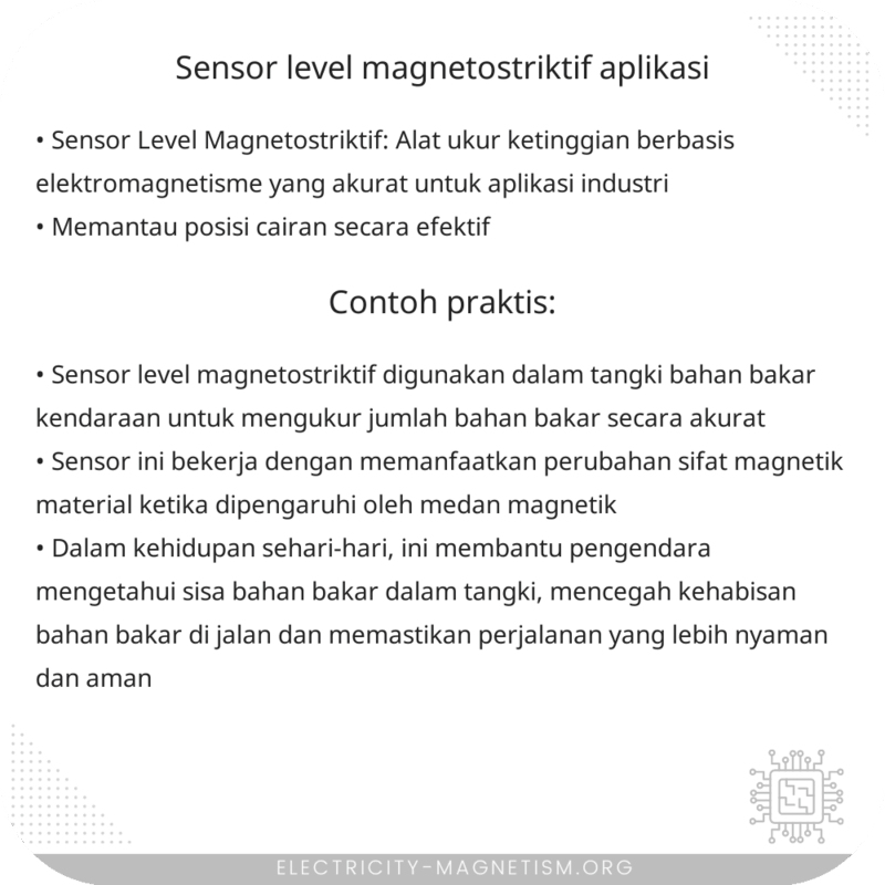 Sensor Level Magnetostriktif | Aplikasi