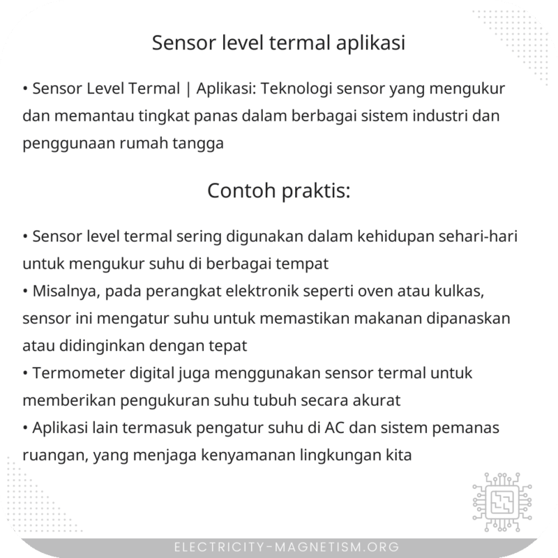 Sensor Level Termal | Aplikasi