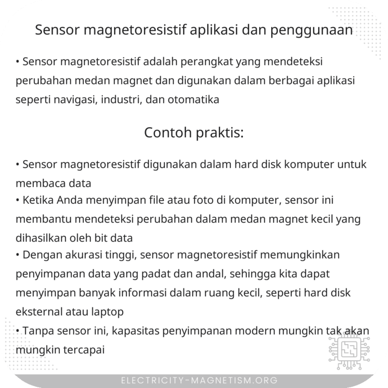 Sensor Magnetoresistif | Aplikasi dan Penggunaan