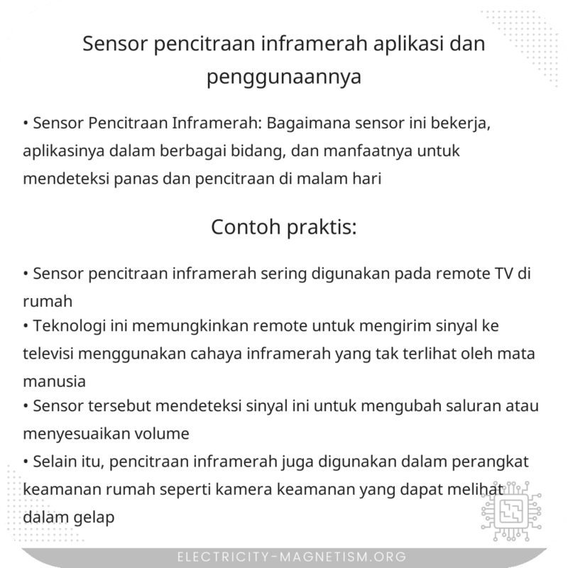 Sensor Pencitraan Inframerah | Aplikasi dan Penggunaannya