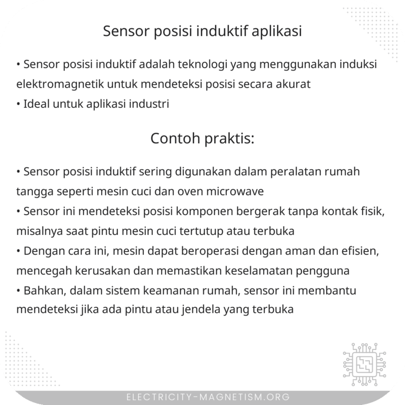 Sensor Posisi Induktif | Aplikasi