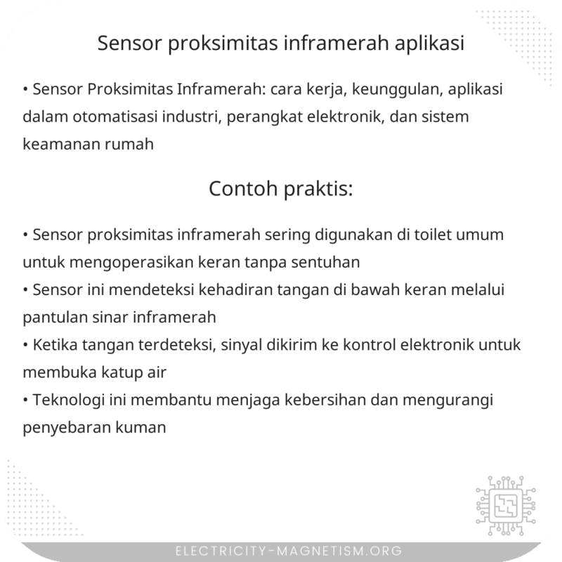 Sensor Proksimitas Inframerah | Aplikasi