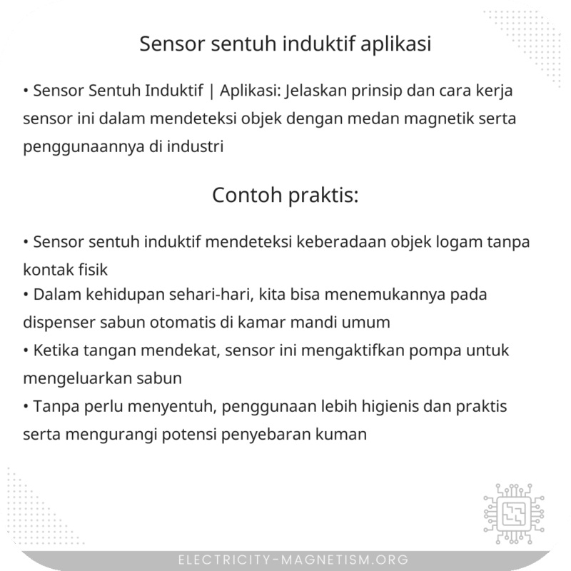 Sensor Sentuh Induktif | Aplikasi