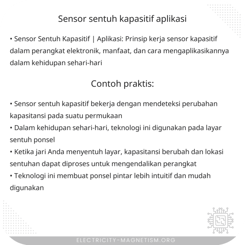 Sensor Sentuh Kapasitif | Aplikasi