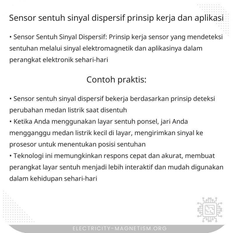 Sensor Sentuh Sinyal Dispersif | Prinsip Kerja dan Aplikasi