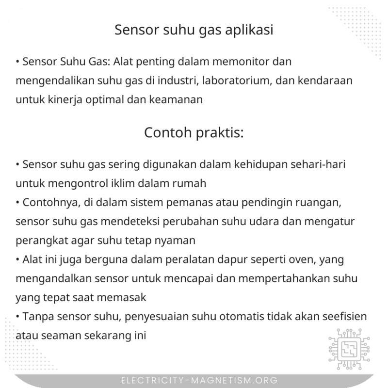 Sensor Suhu Gas | Aplikasi
