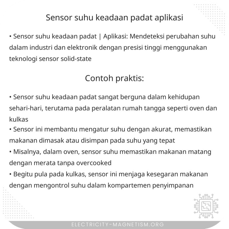 Sensor Suhu Keadaan Padat | Aplikasi
