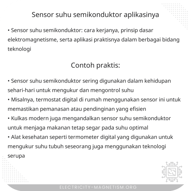 Sensor Suhu Semikonduktor | Aplikasinya