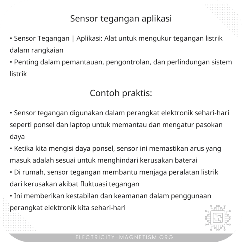Sensor Tegangan | Aplikasi