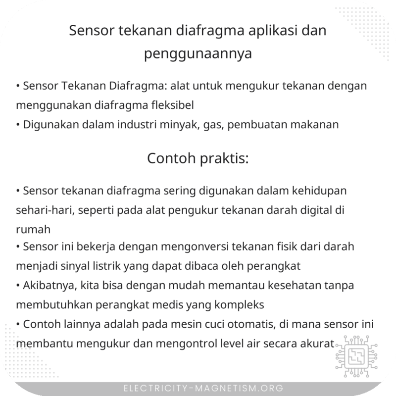 Sensor Tekanan Diafragma | Aplikasi dan Penggunaannya