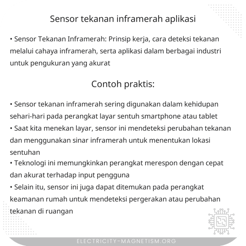 Sensor Tekanan Inframerah | Aplikasi