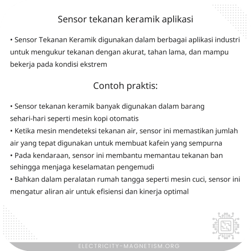 Sensor Tekanan Keramik | Aplikasi