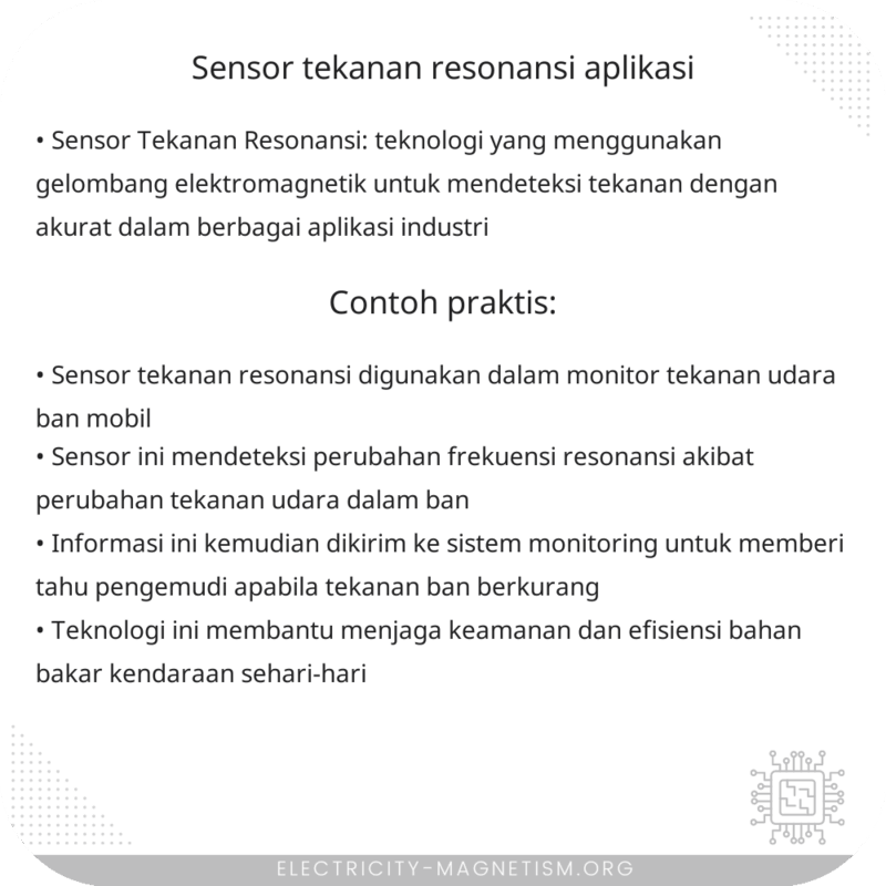 Sensor Tekanan Resonansi | Aplikasi