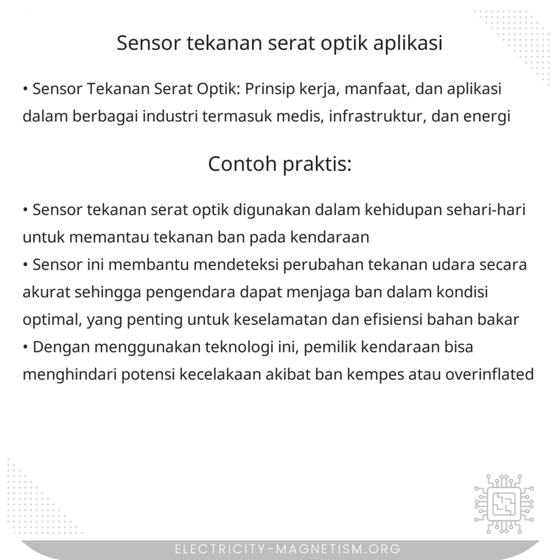 Sensor Tekanan Serat Optik | Aplikasi