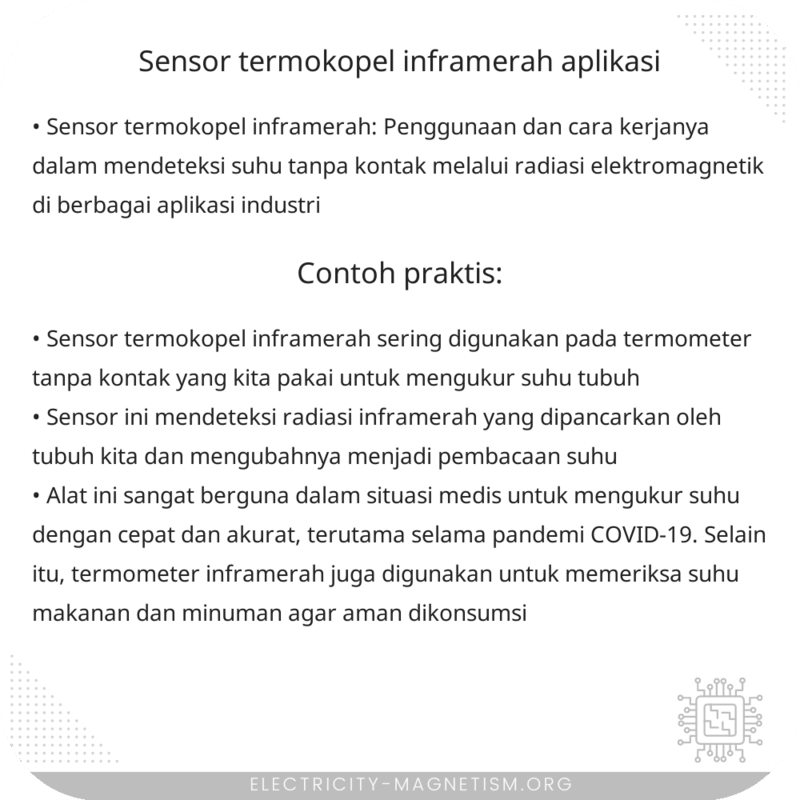 Sensor Termokopel Inframerah | Aplikasi