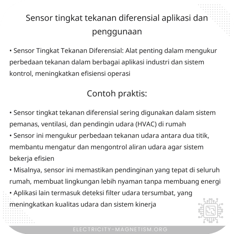 Sensor Tingkat Tekanan Diferensial | Aplikasi dan Penggunaan