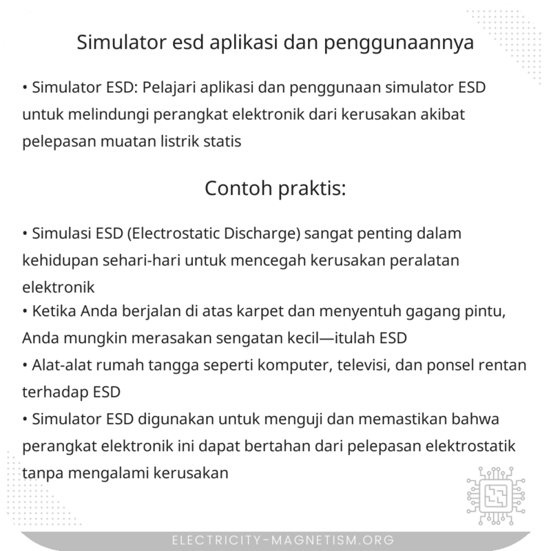 Simulator ESD | Aplikasi dan Penggunaannya