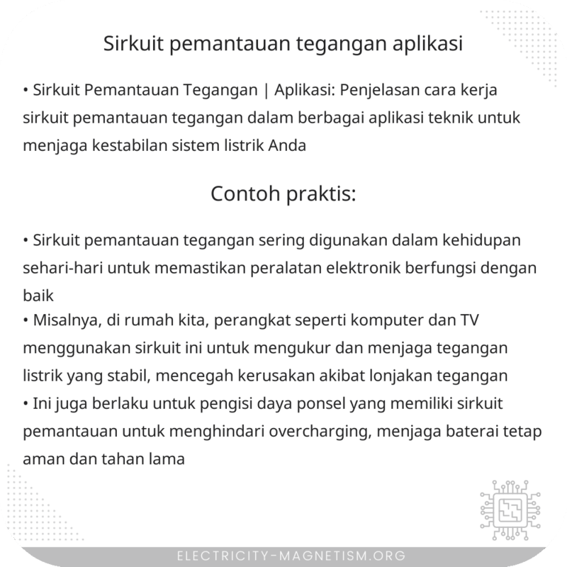Sirkuit Pemantauan Tegangan | Aplikasi