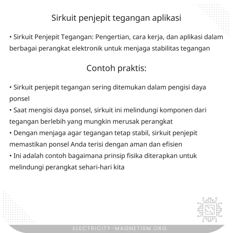 Sirkuit Penjepit Tegangan | Aplikasi