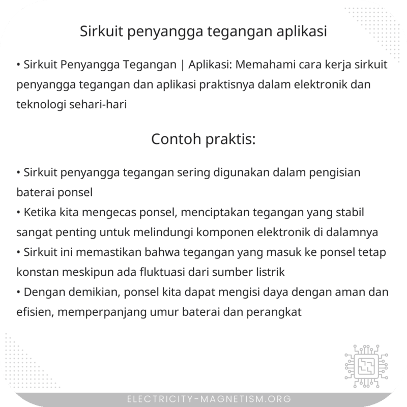 Sirkuit Penyangga Tegangan | Aplikasi