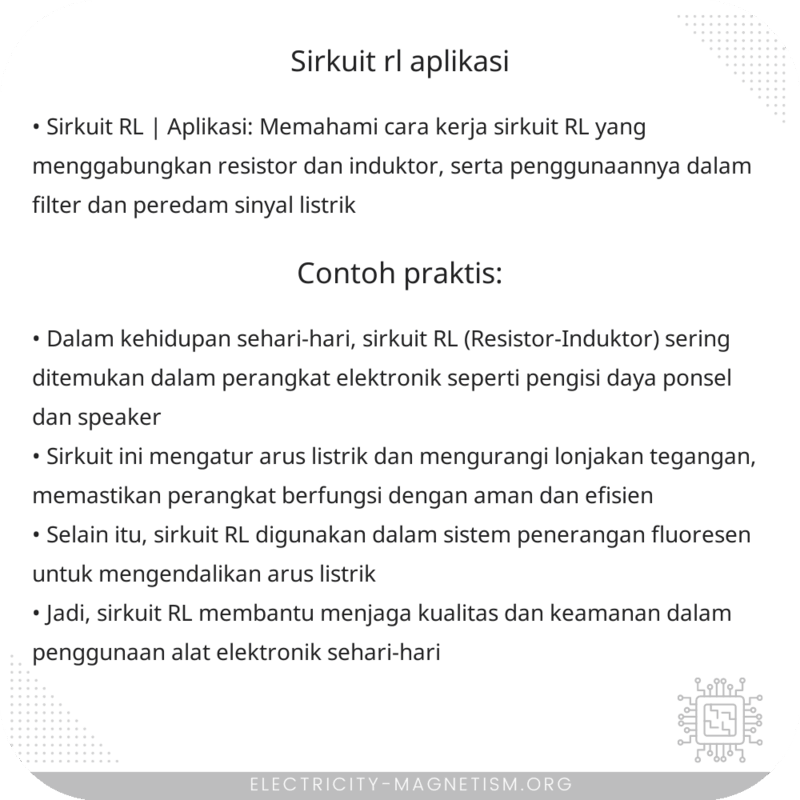 Sirkuit RL | Aplikasi