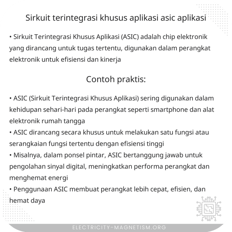 Sirkuit Terintegrasi Khusus Aplikasi (ASIC) | Aplikasi
