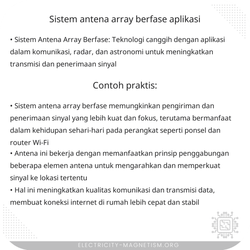 Sistem Antena Array Berfase | Aplikasi