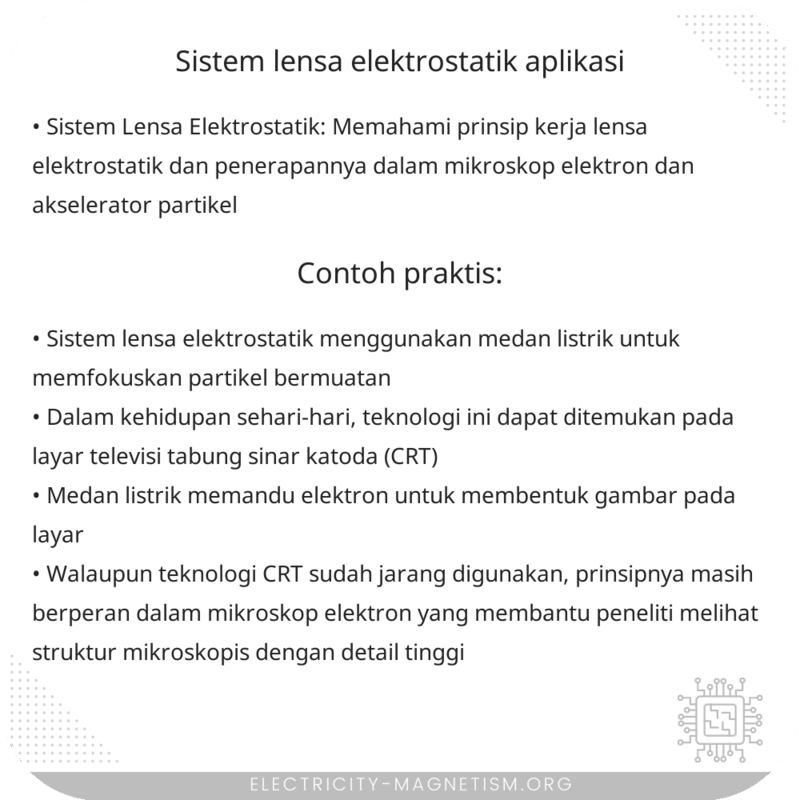 Sistem Lensa Elektrostatik | Aplikasi