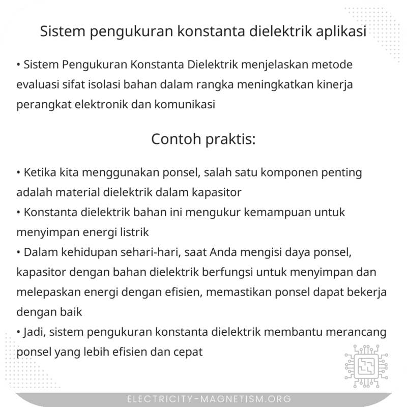 Sistem Pengukuran Konstanta Dielektrik | Aplikasi