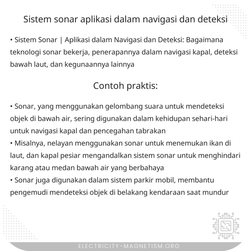 Sistem Sonar | Aplikasi dalam Navigasi dan Deteksi