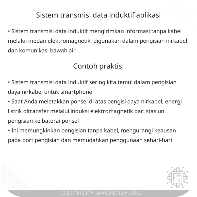 Sistem Transmisi Data Induktif | Aplikasi
