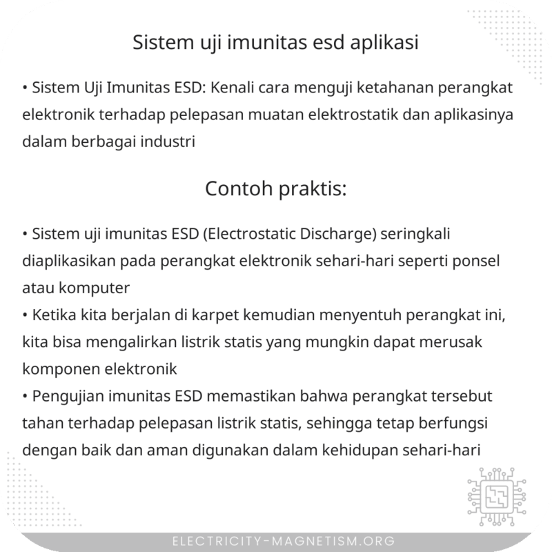 Sistem Uji Imunitas ESD | Aplikasi