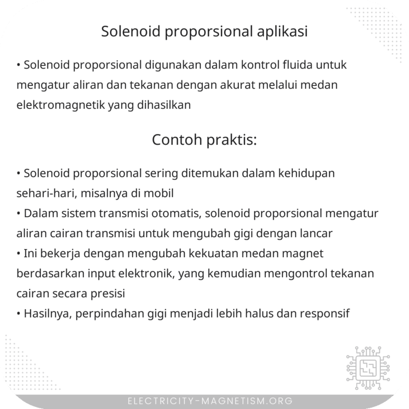 Solenoid Proporsional | Aplikasi