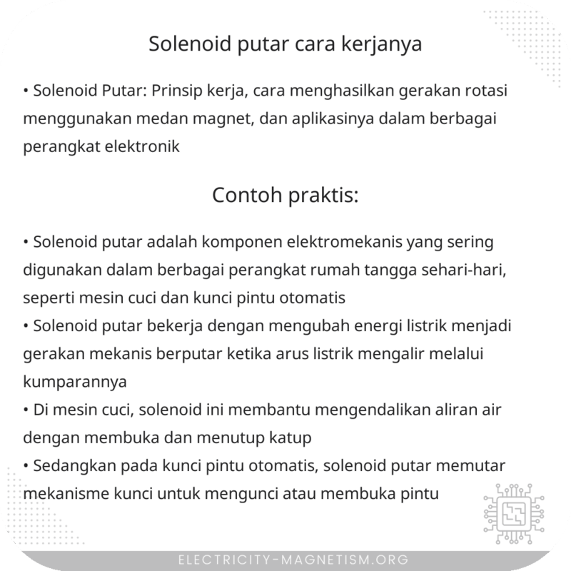 Solenoid Putar | Cara Kerjanya
