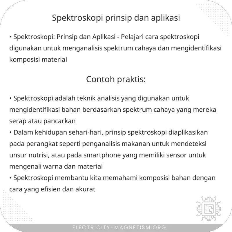 Spektroskopi | Prinsip dan Aplikasi