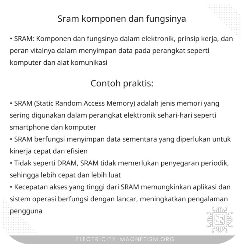 SRAM | Komponen dan Fungsinya