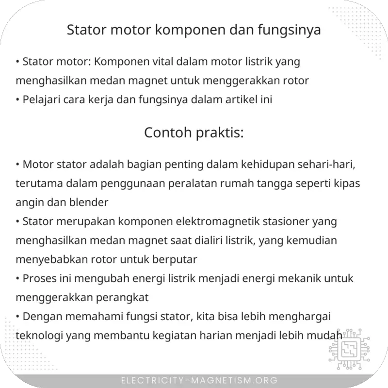 Rotor Motor | Komponen Utama dan Fungsinya