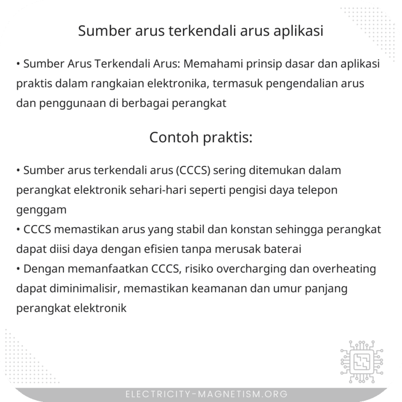 Sumber Arus Terkendali Arus | Aplikasi